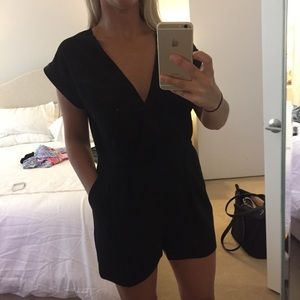 State of Being Black Romper w/ Back Cut Out